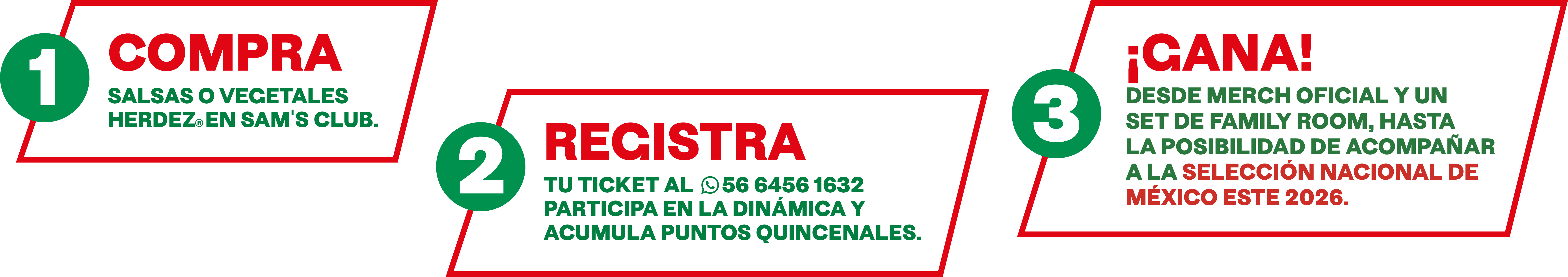 1 Compra · 2 Registra · 3 ¡Gana!